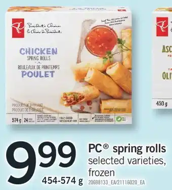 Fortinos Pc spring rolls offer
