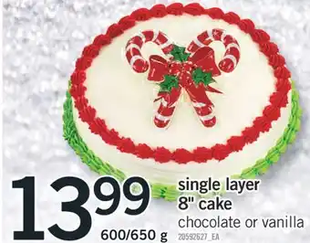Fortinos Single layer 8 cake, 600/650 g offer