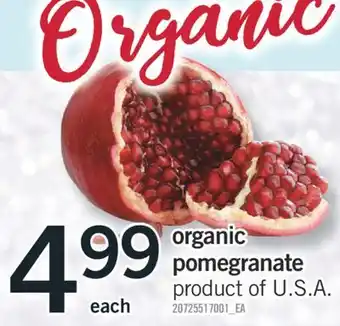 Fortinos Organic pomegranate offer