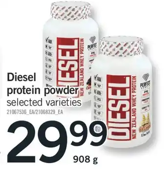 Fortinos Diesel protein powder offer