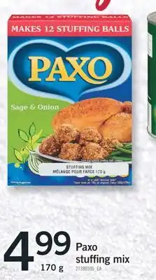 Fortinos Paxo stuffing mix 170 g offer