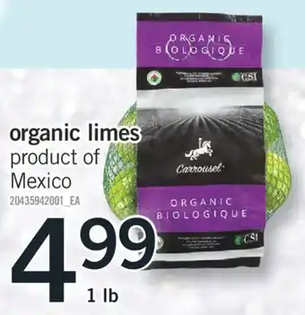 Fortinos Organic limes offer