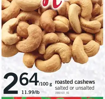 Fortinos Roasted cashews offer