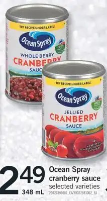 Fortinos Ocean spray cranberry sauce, 348 ml offer