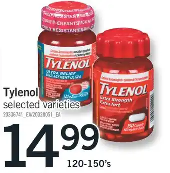 Fortinos Tylenol, 120-150's offer