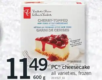 Fortinos Pc cheesecake offer
