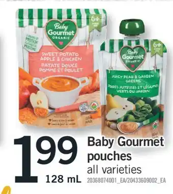 Fortinos Baby gourmet pouches offer