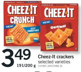 Fortinos Cheez-it crackers 191/200 g offer