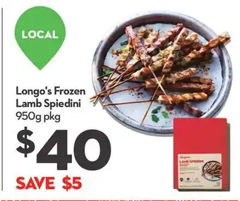 Longo's Longo's frozen lamb spiedini offer