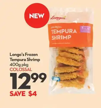 Longo's Longo's frozen tempura shrimp offer
