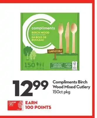 Longo's Compliments birch wood mixed cutlery offer
