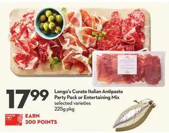 Longo's Longo's curato italian antipasto party pack or entertaining mix offer