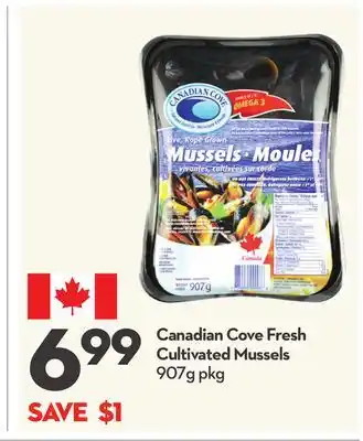 Longo's Canadian cove fresh cultivated mussels offer