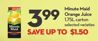Longo's Minute maid orange juice offer