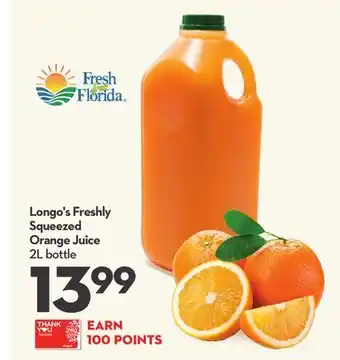 Longo's Longo's freshly squeezed orange juice offer