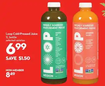 Longo's Loop cold-pressed juice offer