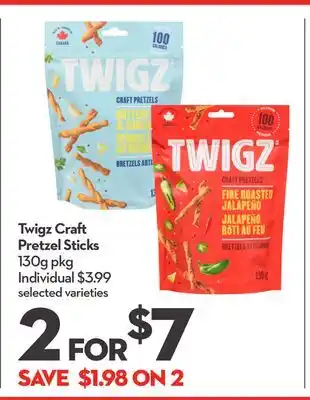 Longo's Twigz craft pretzel sticks offer