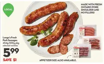 Longo's Longo's fresh pork sausages offer