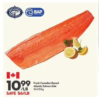 Longo's Fresh canadian boned atlantic salmon side offer