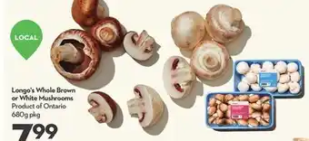 Longo's Longo's whole brown or white mushrooms offer
