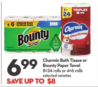 Longo's Charmin bath tissue or bounty paper towel offer