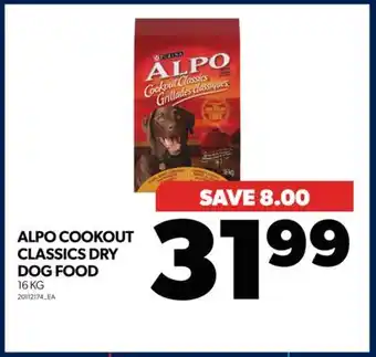 Real Canadian Superstore Alpo cookout classics dry dog food, 16 kg offer