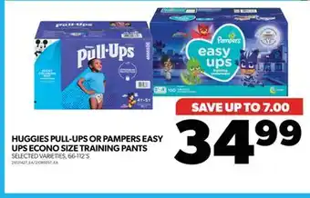 Real Canadian Superstore Huggies pull-ups or pampers easy ups econo size training pants, 66-112's offer