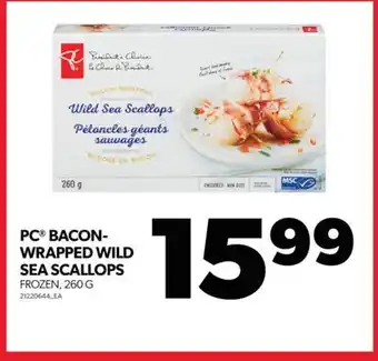 Real Canadian Superstore Pc bacon- wrapped wild sea scallops, 260 g offer