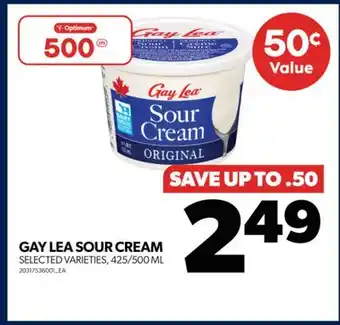 Real Canadian Superstore Gay lea sour cream, 425/500 ml offer