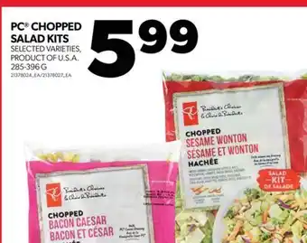 Real Canadian Superstore Pc chopped salad kits, 285-396 g offer