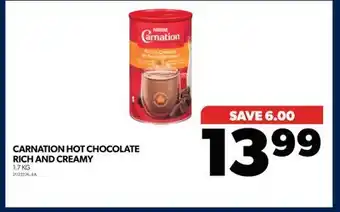 Real Canadian Superstore Carnation hot chocolate rich and creamy, 1.7 kg offer