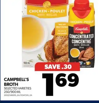 Real Canadian Superstore Campbell's broth, 250/900 ml offer