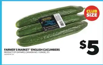 Real Canadian Superstore Farmer's market english cucumbers, 3's offer
