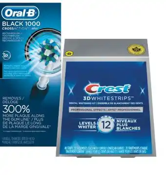 Real Canadian Superstore Oral-b pro 1000 rechargeable toothbrush, 1 ea. or crest 3d white professional effects whitestrips, 20's offer