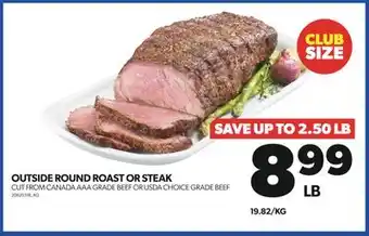 Real Canadian Superstore Outside round roast or steak offer