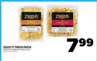 Real Canadian Superstore Ziggy's fresh pasta, 850 g/1 kg offer