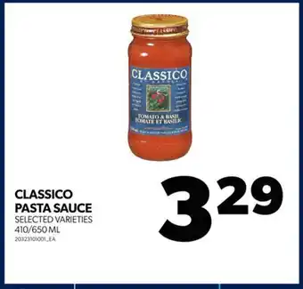 Real Canadian Superstore Classico pasta sauce, 410/650 ml offer