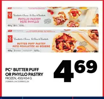 Real Canadian Superstore Pc butter puff or phyllo pastry, 450/454 g offer
