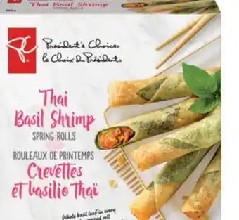 Real Canadian Superstore Pc thai basil shrimp spring rolls, 294 g offer
