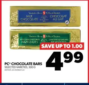 Real Canadian Superstore Pc chocolate bars, 300 g offer