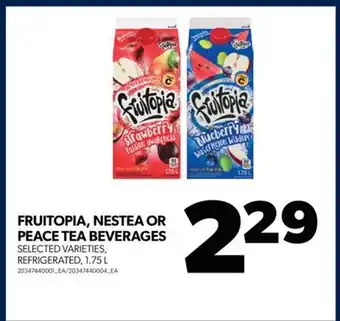 Real Canadian Superstore Fruitopia, nestea or peace tea beverages, 1.75 l offer