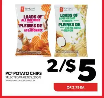 Real Canadian Superstore Pc potato chips, 200 g offer