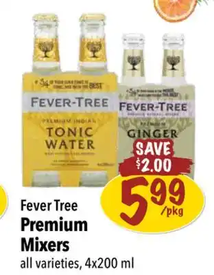 Farm Boy Fever tree premium mixers offer