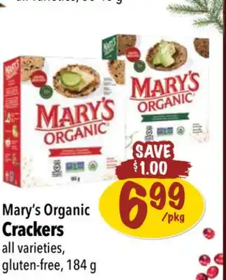 Farm Boy Mary's organic crackers offer
