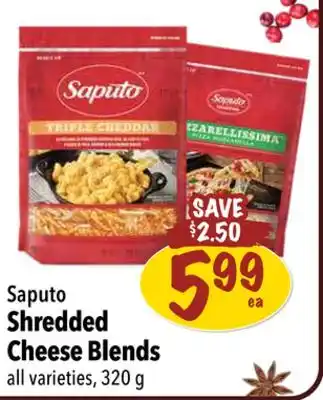 Farm Boy Saputo shredded cheese blends offer