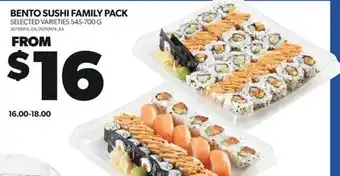 Real Canadian Superstore Bento sushi family pack, 545-700 g offer