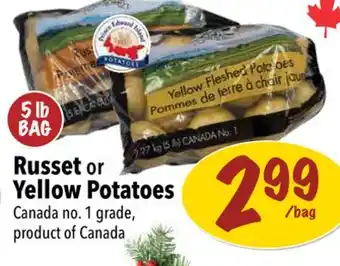 Farm Boy Russet or yellow potatoes offer