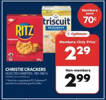 Real Canadian Superstore Christie crackers, 180-386 g offer