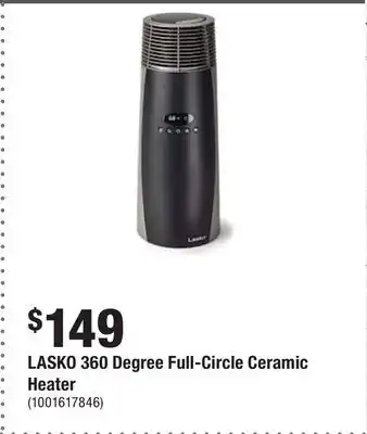 Home Depot Lasko 360 degree full-circle ceramic heater offer