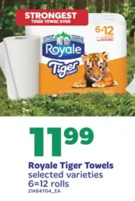 Real Canadian Superstore Royale tiger towels, 6=12 rolls offer